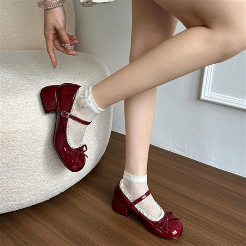 Women'S Shoes Burgundy - 2026 春/秋 レディース ハイエンド バレエ メリー