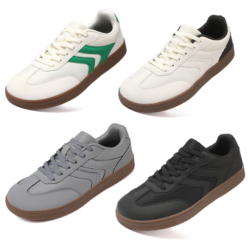 Women'S Shoes Zero Drop - ワイドトゥシューズ ユニセックス 人工皮革 ベアフットスニーカー カジュアル レトロ