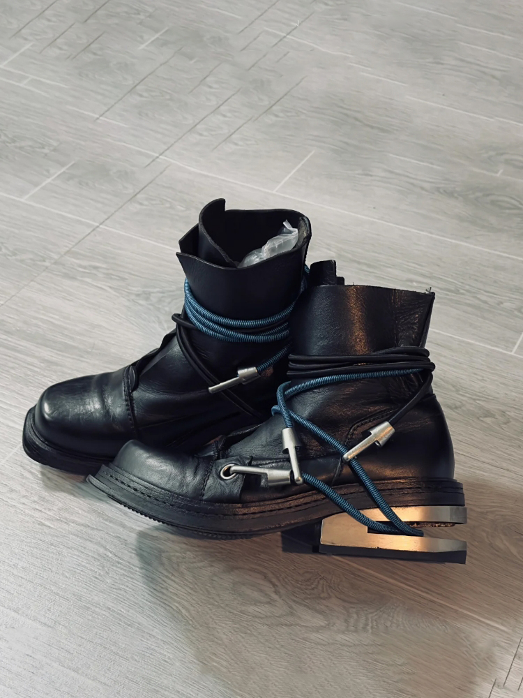 Women'S Shoes In The 90S - 90S レトロアンクルブーツユニセックスケーブルフックレースアップショートボティンス鋼せん断ダークメンズハイキングボタス Femininas