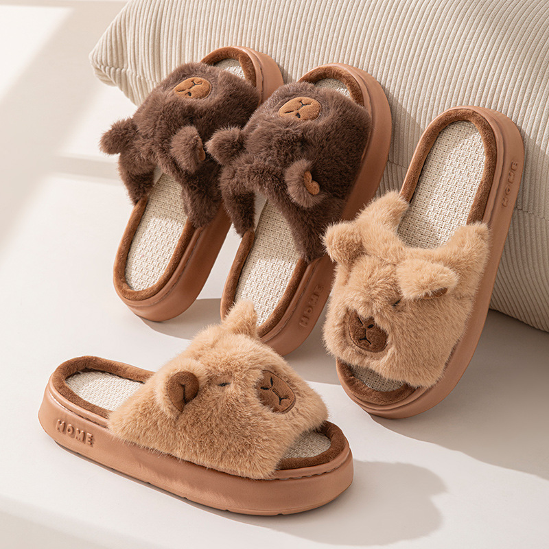 Women'S Shoes Toms - 麻漫画女性のスリッパホームフラットカジュアル春夏高級デザイナー女性の靴ファッション屋内プラットフォームスライドソフト