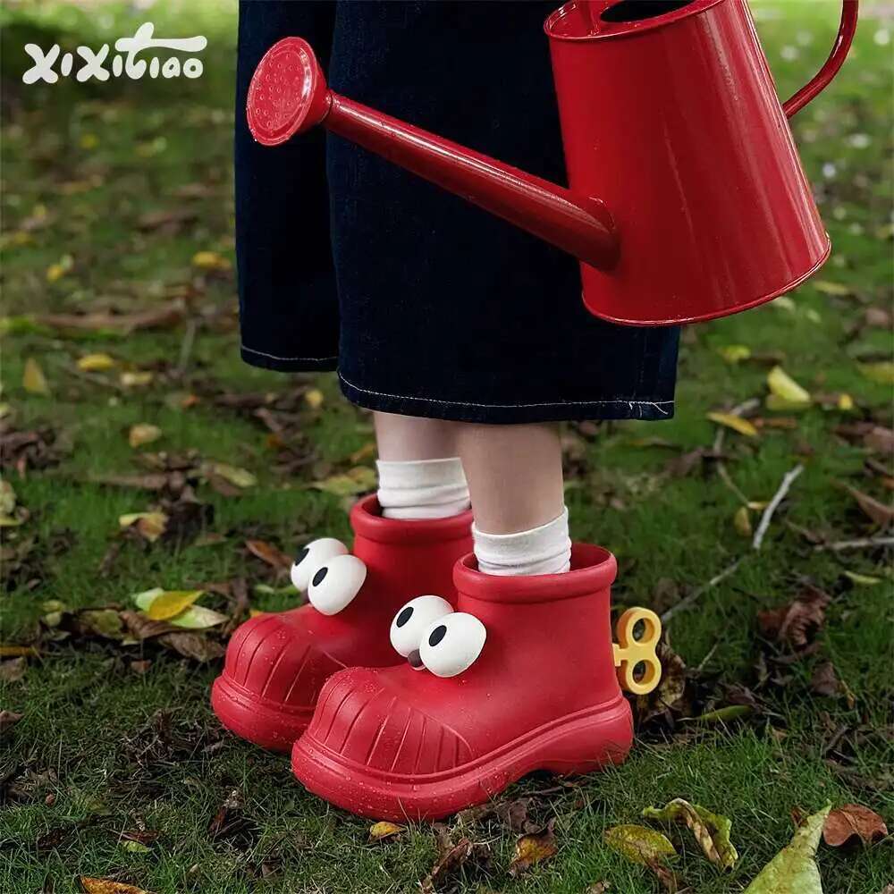 Women'S Shoes Big Feet - レディース レインブーツ ラウンドトゥ ビッグアイ レインシューズ 女性用