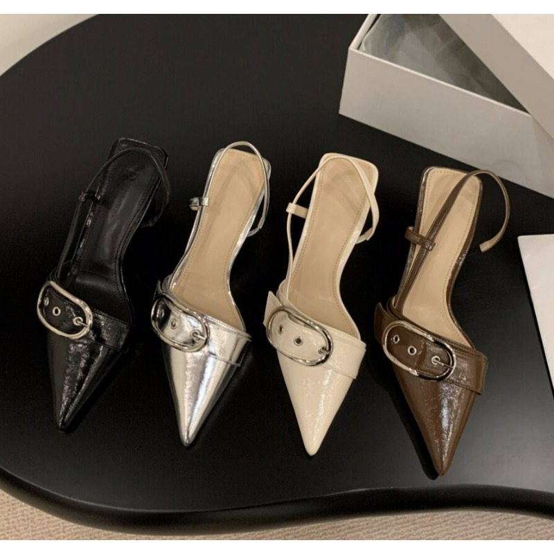 新しいレトロファッションセクシーなデザイナーパテントレザーポ - Patent Leather Pump のレビューと価格