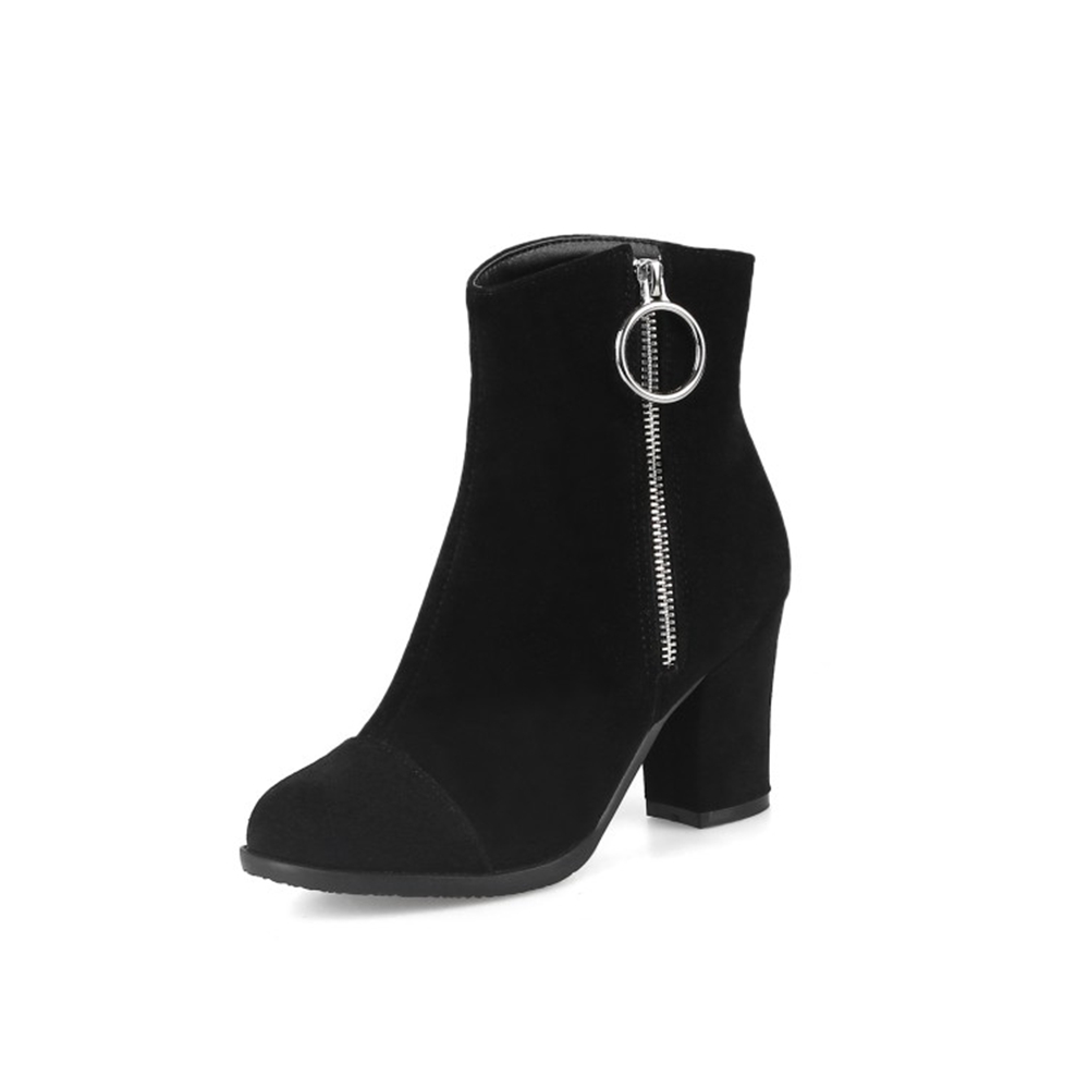 女性用ジッパー付きアンクルブーツ,ハイヒールアンクルブーツ, - Women'S Shoes Big Feet のレビューと価格