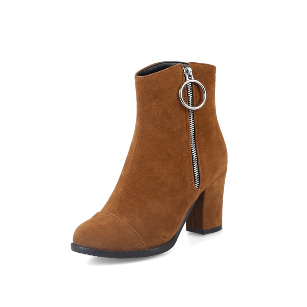 女性用ジッパー付きアンクルブーツ,ハイヒールアンクルブーツ, - Women'S Shoes Big Feet のレビューと価格