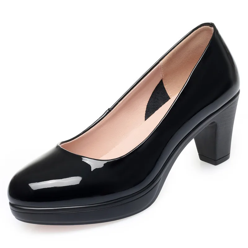 6cm 8cm プラスサイズ 34-42 エレガントなパテン - Patent Leather Pump のレビューと価格