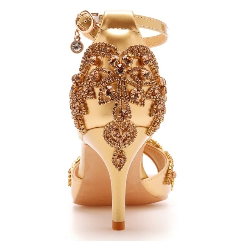 ファッションデザイナーの女性の靴高級ラインストーンピープトウ - Peep Toe Heels のレビューと価格