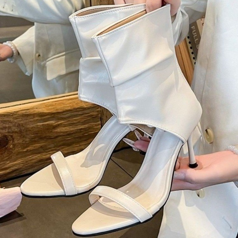 春夏デザインセクシーなオープントゥ中空薄型ヒールクールブーツ - Women Shoes Model のレビューと価格