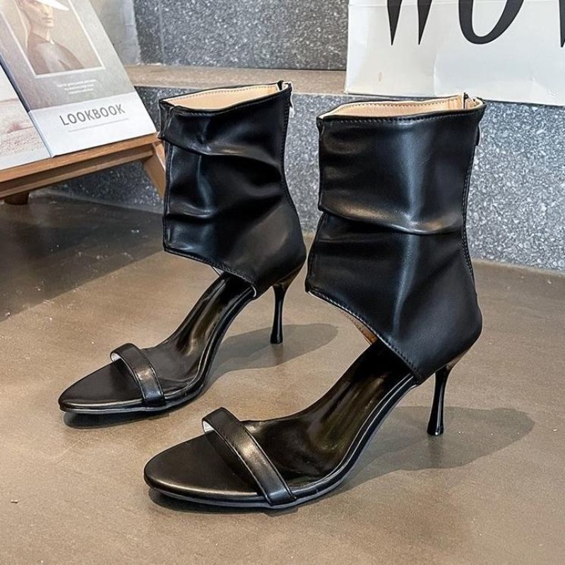 春夏デザインセクシーなオープントゥ中空薄型ヒールクールブーツ - Women Shoes Model のレビューと価格