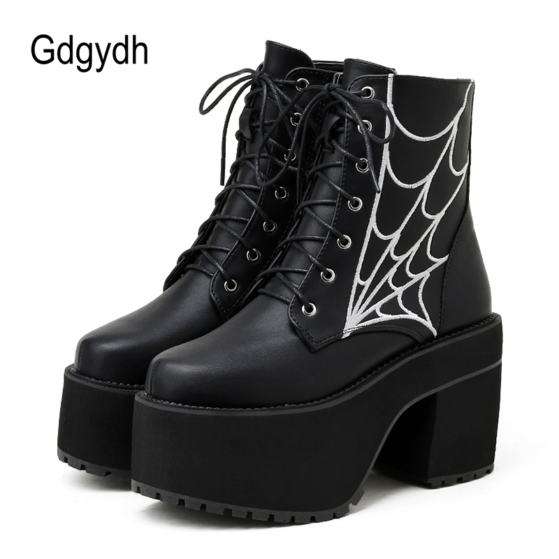 Gdgydh-女性のためのゴシックスタイルのブーツ,90年代 - Women'S Shoes In The 90S のレビューと価格