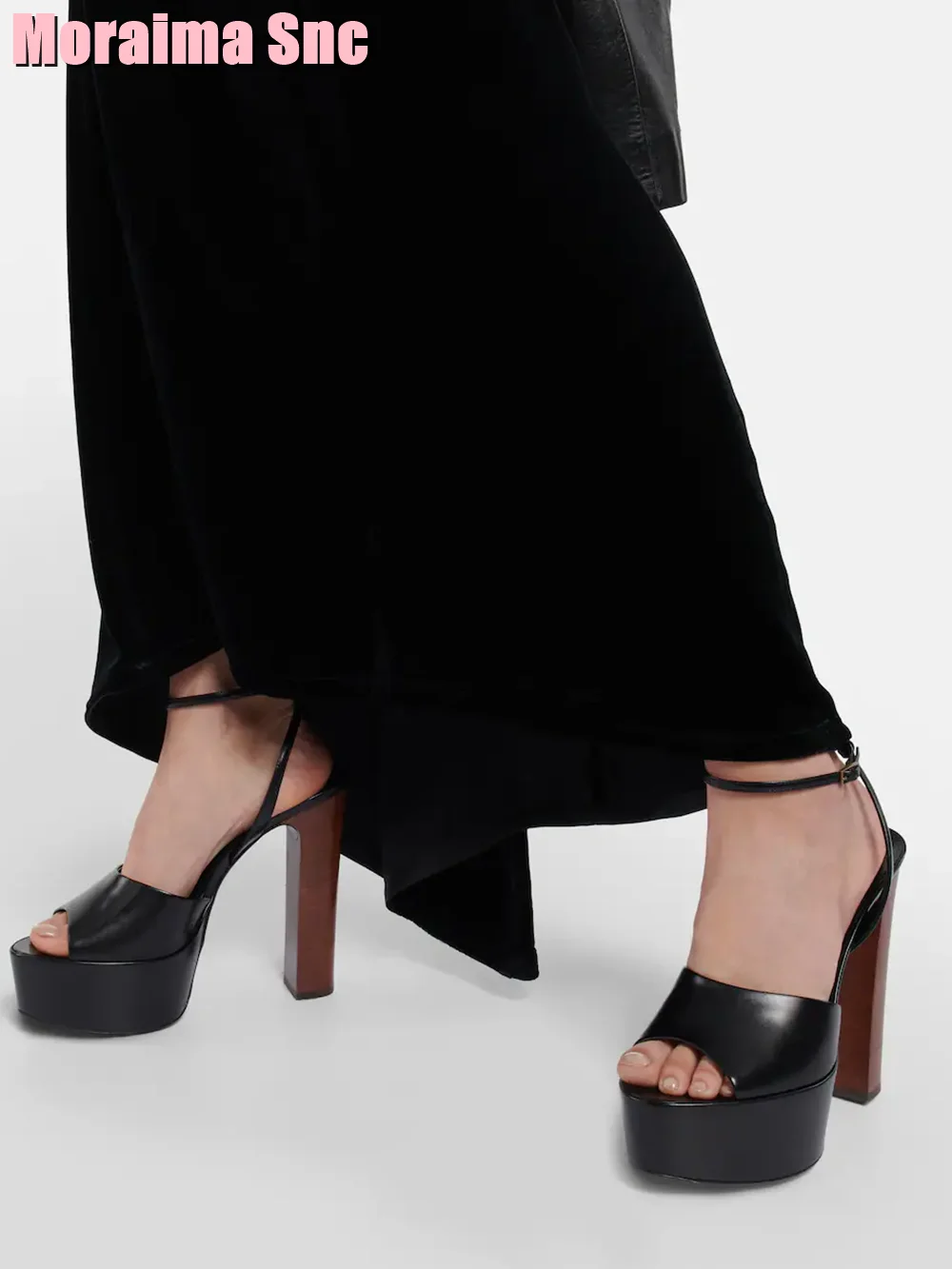 女性用パテントレザープラットフォーム厚底サンダル,チェーンと - Peep Toe Heels のレビューと価格