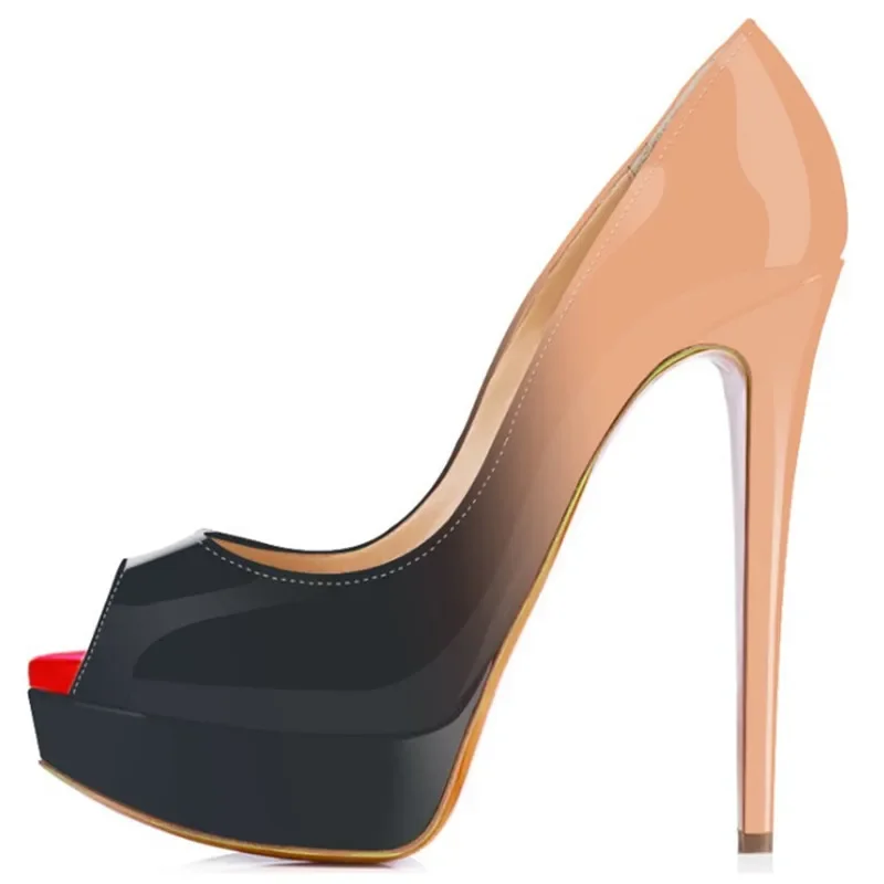 女性スティレットセクシーなパンプス 14 センチメートル非常 - Patent Leather Pump のレビューと価格