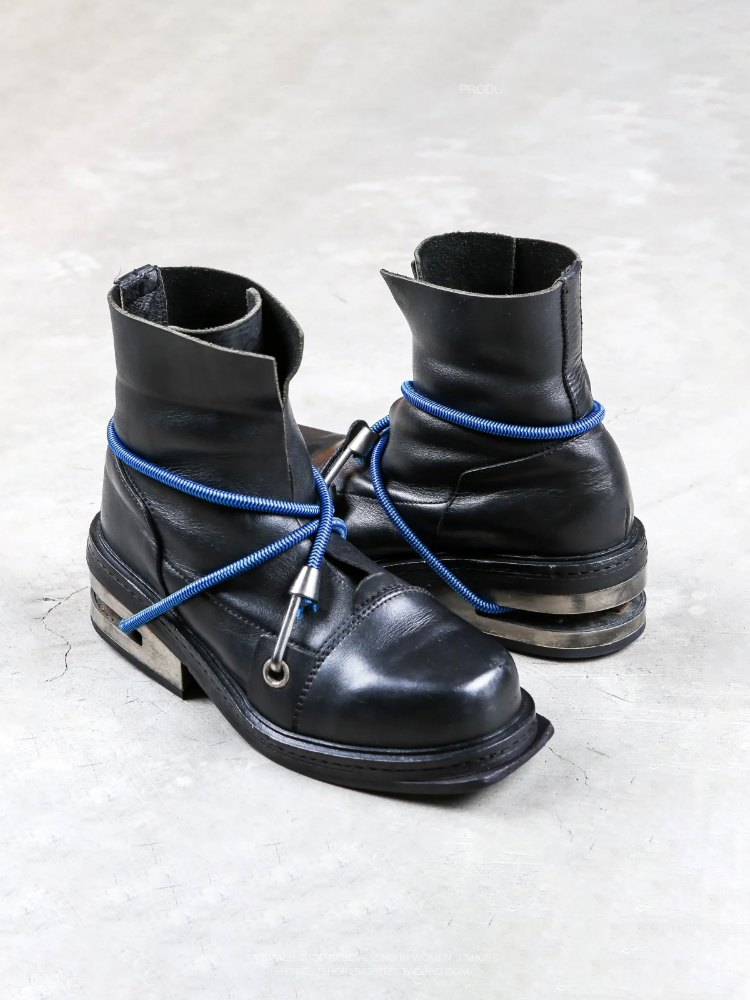 90S レトロアンクルブーツユニセックスケーブルフックレース - Women'S Shoes In The 90S のレビューと価格