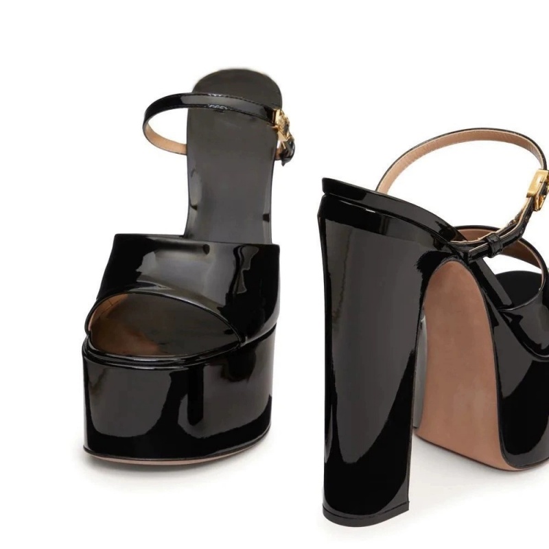 プラットフォーム高さの増加女性のサンダルラウンドトゥ粗いヒー - Peep Toe Heels のレビューと価格