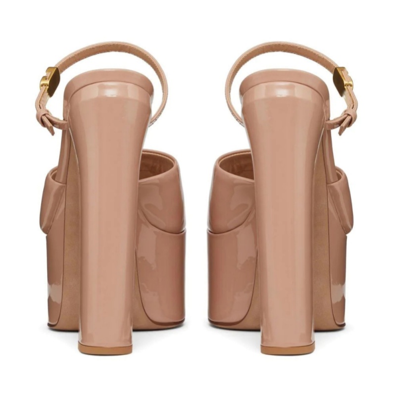 プラットフォーム高さの増加女性のサンダルラウンドトゥ粗いヒー - Peep Toe Heels のレビューと価格