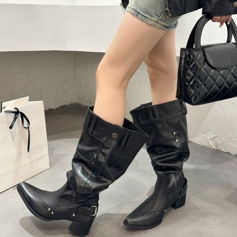 ラップシングルブーツ女性春夏ポインテッドトゥスタッズメタルバ - Suede Ankle Boot のレビューと価格