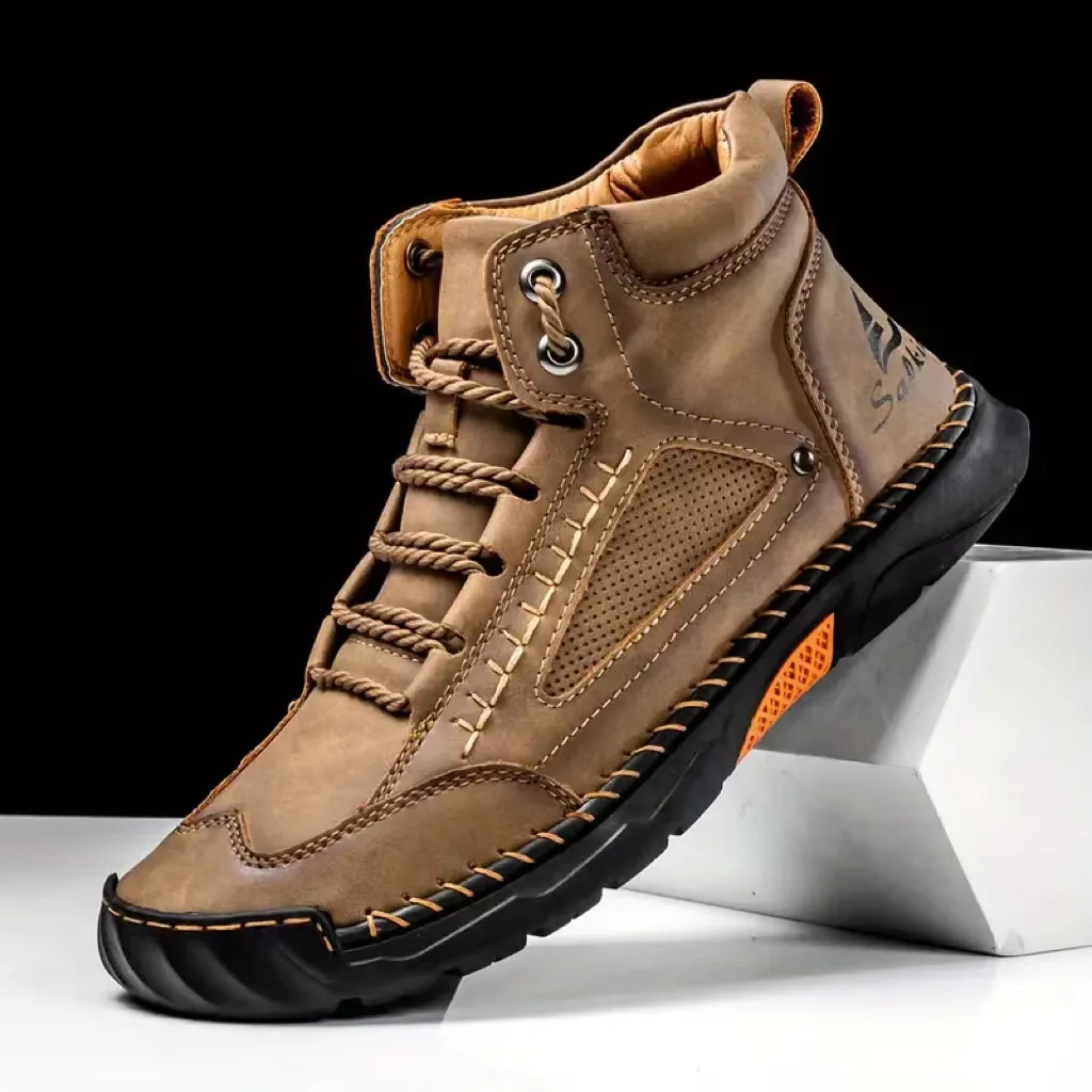 メンズ手縫いブーツプラスサイズカジュアルシューズ快適なソフト - Suede Ankle Boot のレビューと価格