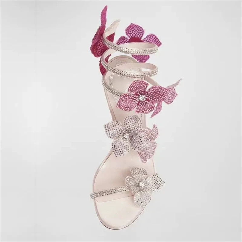 Eilyken セクシーなクリスタルフラワー薄型ハイヒールの - Peep Toe Heels のレビューと価格