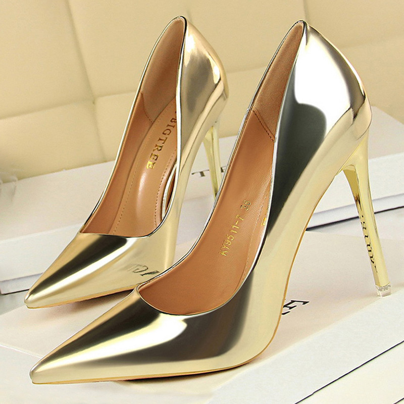 BIGTREE 靴女性パンプスパテントレザーハイヒールの靴女 - Women'S Shoes Big Feet のレビューと価格
