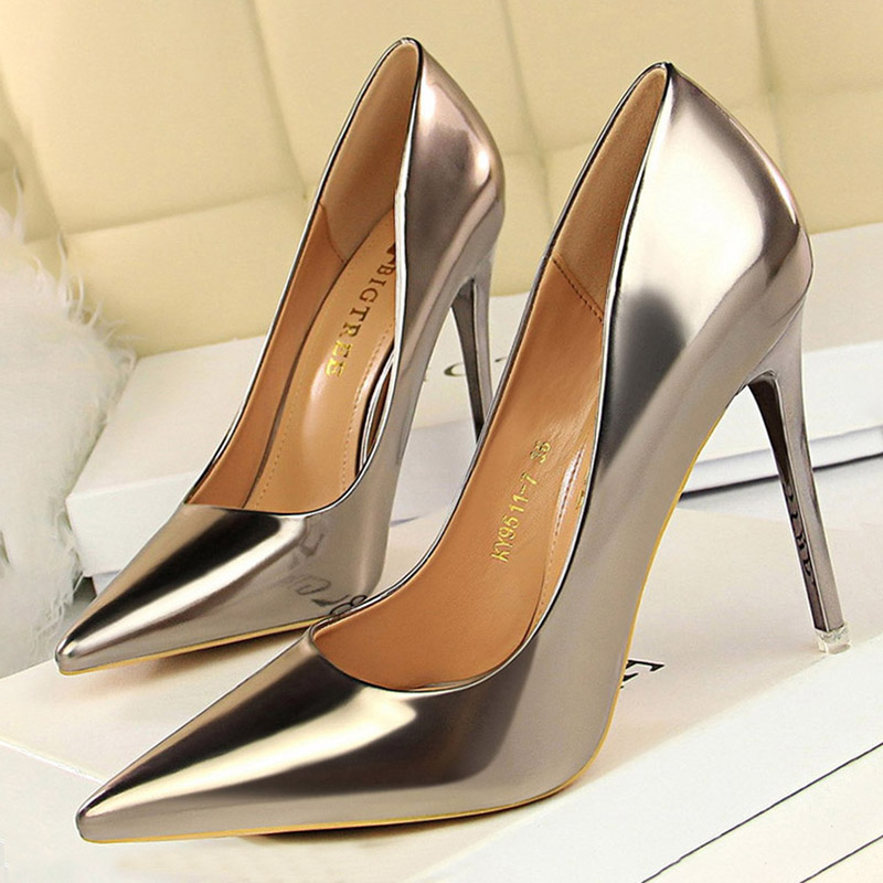 BIGTREE 靴女性パンプスパテントレザーハイヒールの靴女 - Women'S Shoes Big Feet のレビューと価格