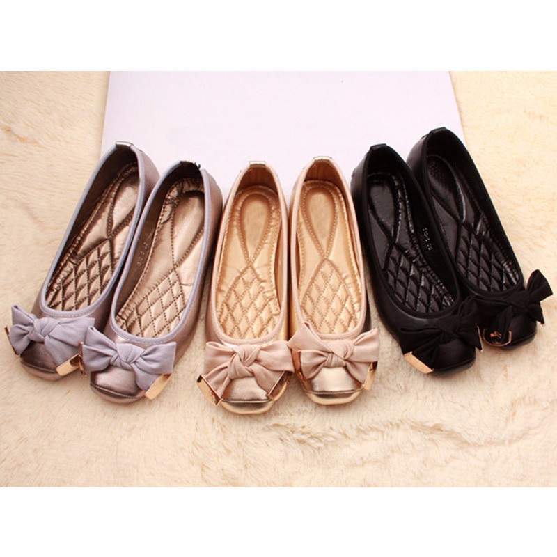 春夏の靴の女性バレエフラット甘いフラットちょう結び Laid - Women Shoes Mk のレビューと価格