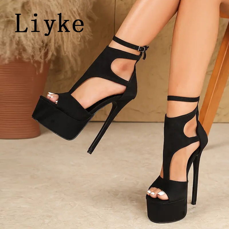 リエイク モデルショー セクシー エクストリーム ハイヒール - Peep Toe Heels のレビューと価格