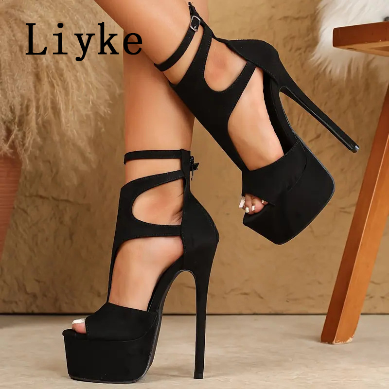 リエイク モデルショー セクシー エクストリーム ハイヒール - Peep Toe Heels のレビューと価格