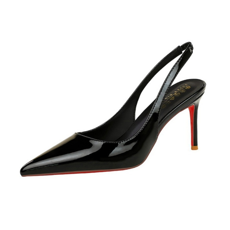 新しいヨーロッパとアメリカの尖ったハイヒール、パテントレザー - Patent Leather Pump のレビューと価格