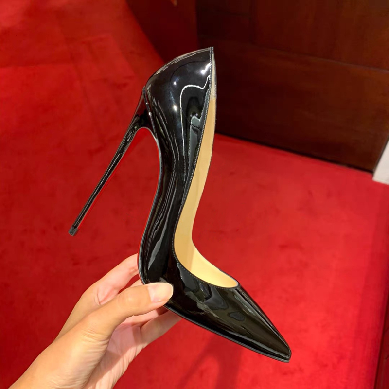 新しい浅履きクラシックパテントレザー12cmファッショナブル - Patent Leather Pump のレビューと価格