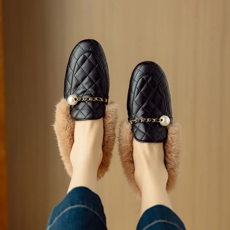 2026年新作 ブラックブラウン 秋冬 プラッシュ 暖かい  - Women Shoes Mk のレビューと価格