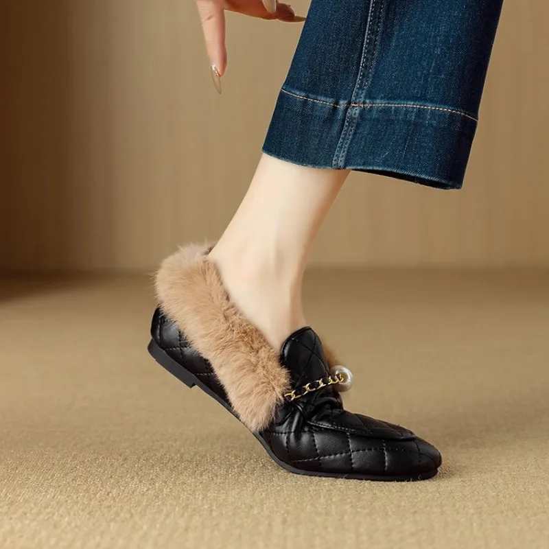 2026年新作 ブラックブラウン 秋冬 プラッシュ 暖かい  - Women Shoes Mk のレビューと価格