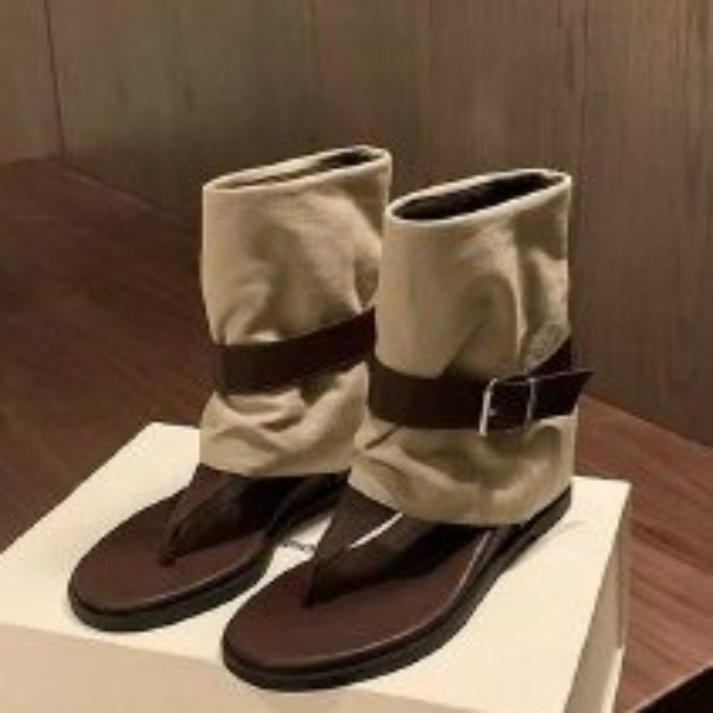 女性用ヴィンテージカラーブロックトゥリングサンダル、ベルトバ - Suede Ankle Boot のレビューと価格