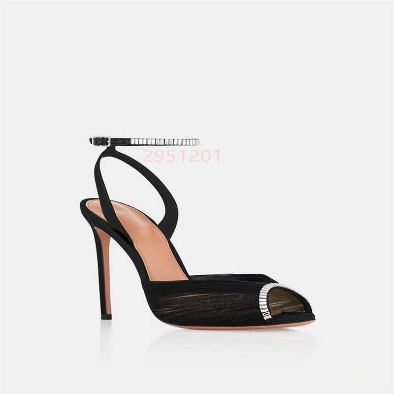 クリスタル V ポインテッドトゥ レディース ホワイト レー - Peep Toe Heels のレビューと価格